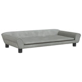 NNEVL Dog Bed Light Grey 100x50x21 cm Velvet