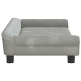 NNEVL Dog Bed Light Grey 100x50x21 cm Velvet