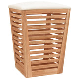 NNEVL Bathroom Stool 40.5x40.5x56 cm Solid Wood Walnut