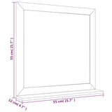 NNEVL Wall Mirror 55x55 cm Solid Wood Walnut