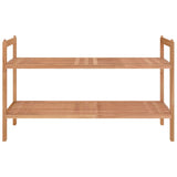NNEVL Shoe Rack 69x27x41 cm Solid Wood Walnut