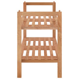 NNEVL Shoe Rack 69x27x41 cm Solid Wood Walnut