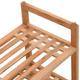 NNEVL Shoe Rack 69x27x41 cm Solid Wood Walnut