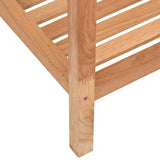 NNEVL Bathroom Shelf 36x36x79 cm Solid Wood Walnut