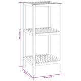 NNEVL Bathroom Shelf 36x36x79 cm Solid Wood Walnut