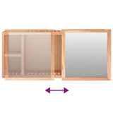 NNEVL Mirror Cabinet 80x17x34 cm Solid Wood Walnut