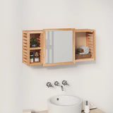 NNEVL Mirror Cabinet 80x17x34 cm Solid Wood Walnut
