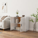 NNEVL Sideboard High Gloss White 80x33x70 cm Engineered Wood