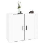 NNEVL Sideboard High Gloss White 80x33x70 cm Engineered Wood