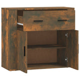 NNEVL Sideboard Smoked Oak 80x33x70 cm Engineered Wood