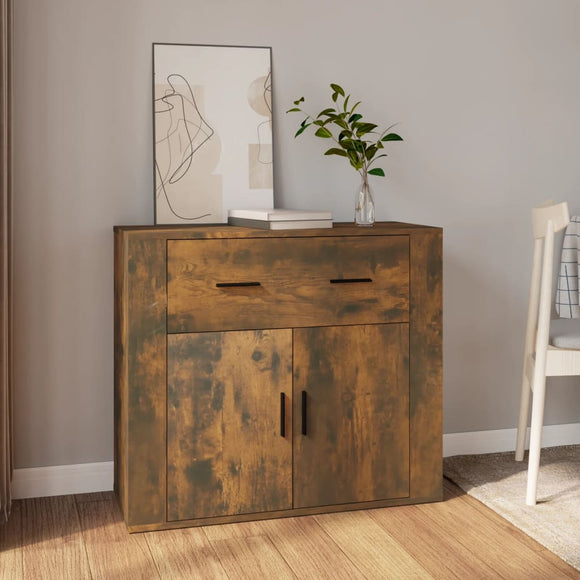 NNEVL Sideboard Smoked Oak 80x33x70 cm Engineered Wood