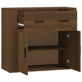 NNEVL Sideboard Brown Oak 80x33x70 cm Engineered Wood