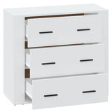 NNEVL Sideboard White 80x33x70 cm Engineered Wood