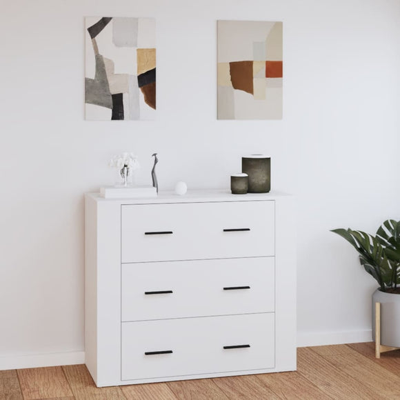 NNEVL Sideboard White 80x33x70 cm Engineered Wood