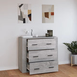 NNEVL Sideboard Grey Sonoma 80x33x70 cm Engineered Wood