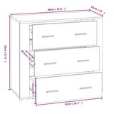 NNEVL Sideboard Grey Sonoma 80x33x70 cm Engineered Wood