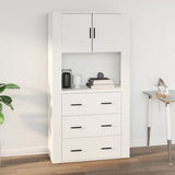 NNEVL Wall Cabinet White 80x33x80 cm Engineered Wood