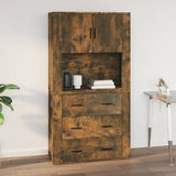 NNEVL Wall Cabinet Smoked Oak 80x33x80 cm Engineered Wood