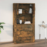 NNEVL Wall Cabinet Smoked Oak 80x33x80 cm Engineered Wood