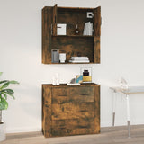NNEVL Wall Cabinet Smoked Oak 80x33x80 cm Engineered Wood