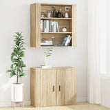 NNEVL Wall Cabinet Sonoma Oak 80x33x80 cm Engineered Wood