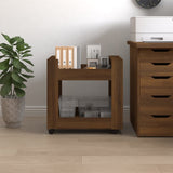 NNEVL Desk Trolley Brown Oak 60x45x60 cm Engineered Wood