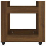 NNEVL Desk Trolley Brown Oak 60x45x60 cm Engineered Wood