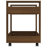 NNEVL Desk Trolley Brown Oak 60x45x60 cm Engineered Wood