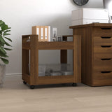 NNEVL Desk Trolley Brown Oak 60x45x60 cm Engineered Wood