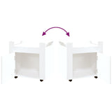 NNEVL Desk Trolley White 60x45x60 cm Engineered Wood