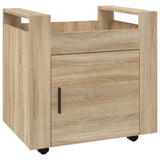 NNEVL Desk Trolley Sonoma Oak 60x45x60 cm Engineered Wood