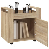 NNEVL Desk Trolley Sonoma Oak 60x45x60 cm Engineered Wood
