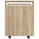NNEVL Desk Trolley Sonoma Oak 60x45x60 cm Engineered Wood