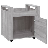 NNEVL Desk Trolley Grey Sonoma 60x45x60 cm Engineered Wood