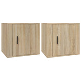 NNEVL Bedside Cabinets 2 pcs Sonoma Oak 50x39x47 cm
