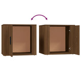 NNEVL Bedside Cabinet Brown Oak 50x39x47 cm
