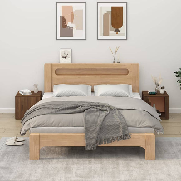 NNEVL Bedside Cabinets 2 pcs Brown Oak 50x39x47 cm