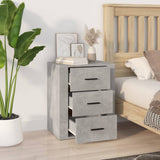 NNEVL Bedside Cabinet Concrete Grey 50x36x60 cm Engineered Wood