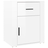NNEVL Bedside Cabinet High Gloss White 50x36x60 cm Engineered Wood