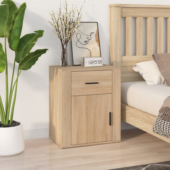 NNEVL Bedside Cabinet Sonoma Oak 50x36x60 cm Engineered Wood