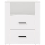 NNEVL Bedside Cabinet White 50x36x60 cm Engineered Wood