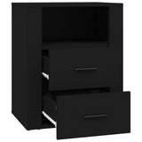 NNEVL Bedside Cabinet Black 50x36x60 cm Engineered Wood