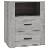NNEVL Bedside Cabinet Grey Sonoma 50x36x60 cm Engineered Wood