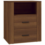 NNEVL Bedside Cabinet Brown Oak 50x36x60 cm Engineered Wood