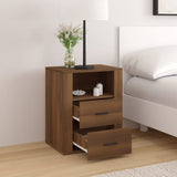 NNEVL Bedside Cabinet Brown Oak 50x36x60 cm Engineered Wood