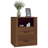 NNEVL Bedside Cabinet Brown Oak 50x36x60 cm Engineered Wood