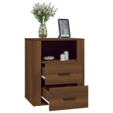 NNEVL Bedside Cabinet Brown Oak 50x36x60 cm Engineered Wood