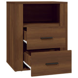 NNEVL Bedside Cabinet Brown Oak 50x36x60 cm Engineered Wood