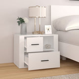 NNEVL Bedside Cabinet White 60x36x45 cm Engineered Wood