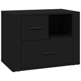 NNEVL Bedside Cabinet Black 60x36x45 cm Engineered Wood